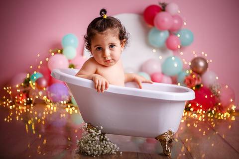 Smash The Cake - Marina - Tema Flores e Borboletas - Tami Rodriguez Fotografias '