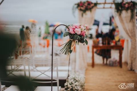 decoração casamento na praia de Ubatuba'