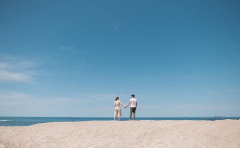 Sessão de casal na praia
'