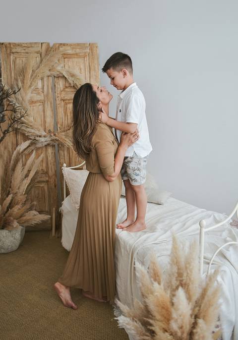 mae e filho suave calma'