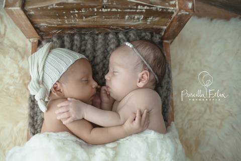 Fotografia Gêmeos Newborn'