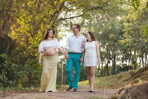 Ensaio gestante com família... é tanto amor!'