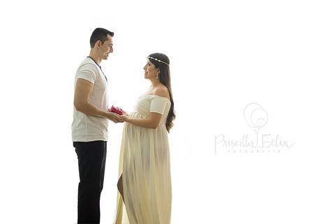 Ensaio Gestante em estúdio'