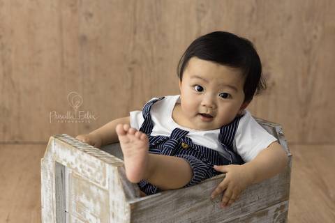 E olha o Rafael fazendo peraltices com 8 meses! <3'