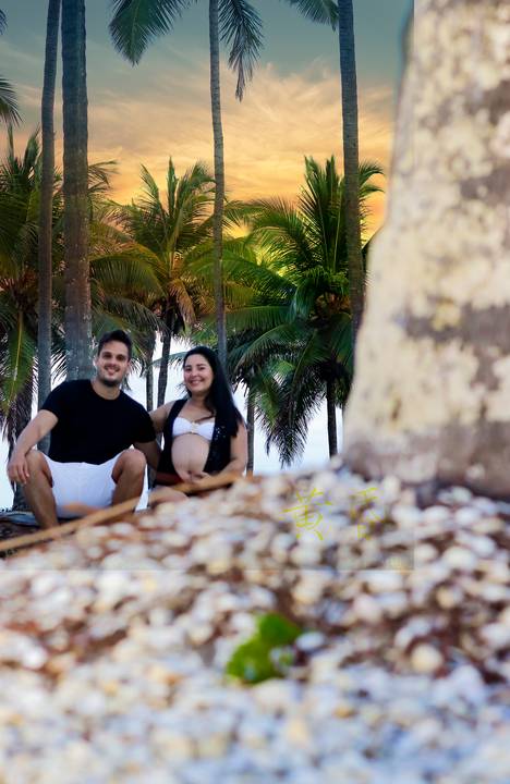 Ensaio Gestante na Praia do Paiva - Foto Rebecca Torquato'