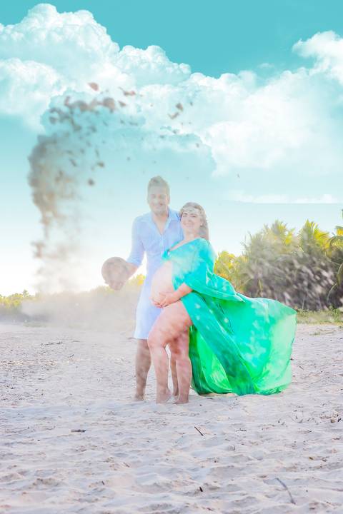 Ensaio Gestante na Praia do Paiva - Foto Rebecca Torquato'