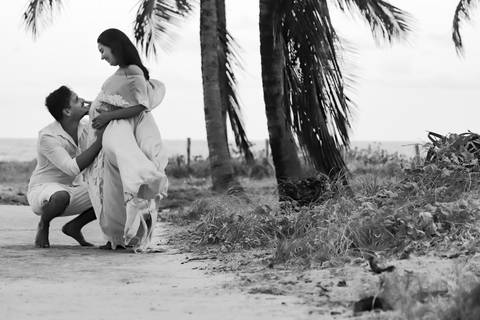 Ensaio Gestante na Praia do Paiva - Foto Rebecca Torquato'