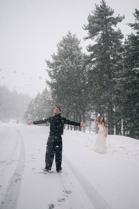 Andorra snowy Wedding photography '