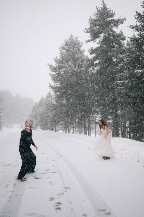 Andorra snowy Wedding photography '