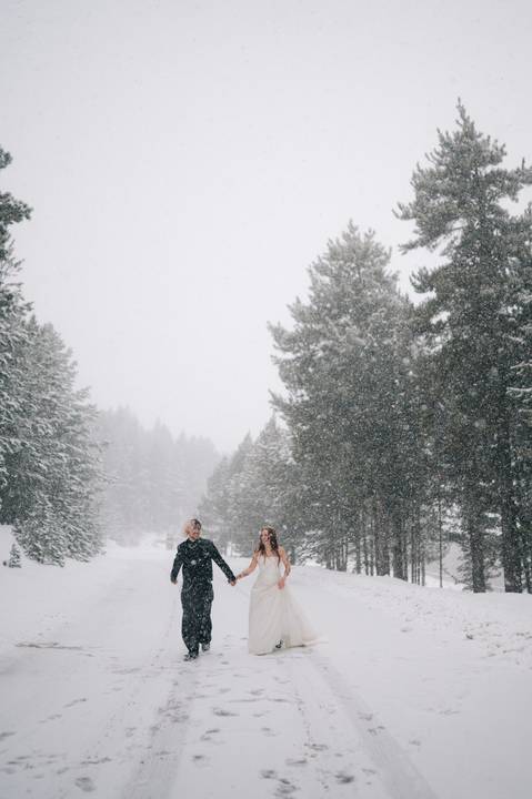 Andorra snowy Wedding photography '