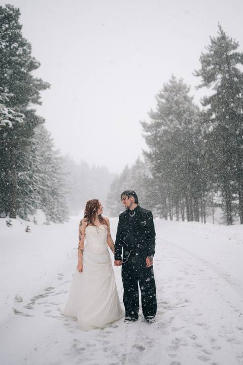 Andorra snowy Wedding photography '