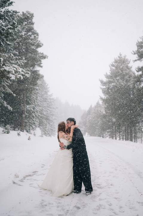 Andorra snowy Wedding photography '