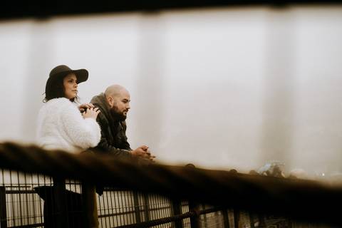 Ensaio de Casal na ponte em paranapiacaba são paulo'