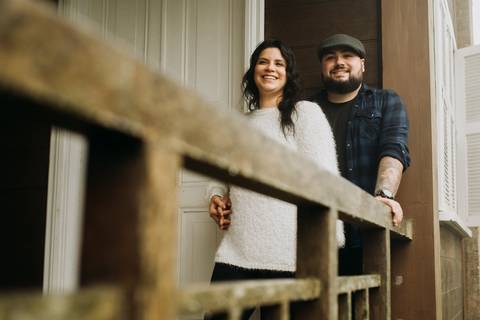 Ensaio de Casal sorrindo em paranapiacaba são paulo'