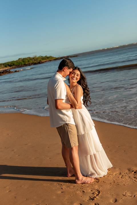 Fotografia de ensaio pré-casamento na praia boca da baleia, ES'
