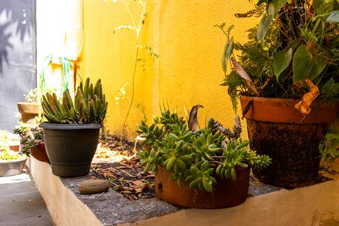 Fotografia profissional de uma casa no bairro Jardim Samambaia, em Praia Grande, SP, pelo fotógrafo profissional de imóveis Fernando Freire, foto para anúncio no Airbnb e Booking. Ambiente da garagem.'