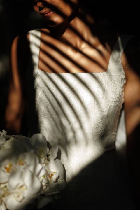 luz e sombras com noiva'