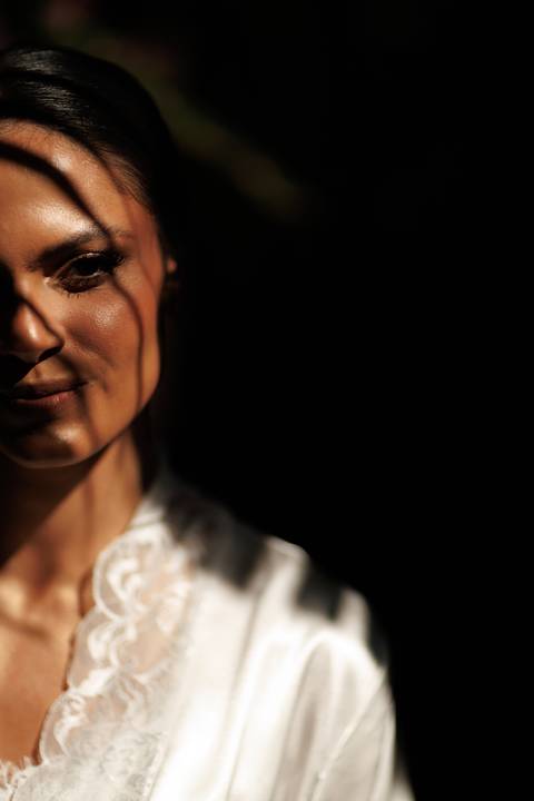 luz e sombras com noiva'