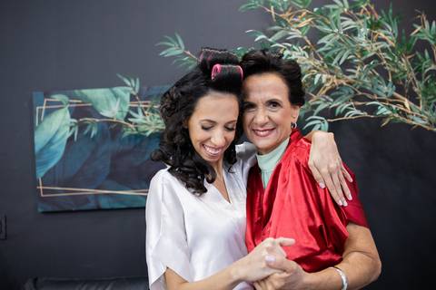 noiva e mãe juntas making of'