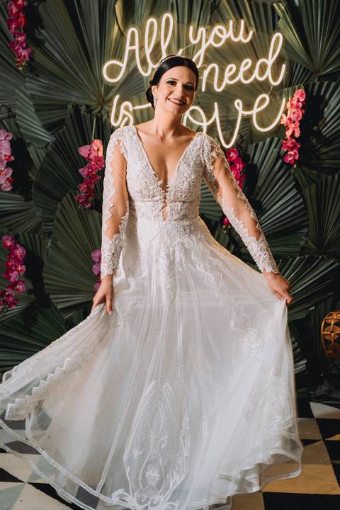 noiva com vestido '