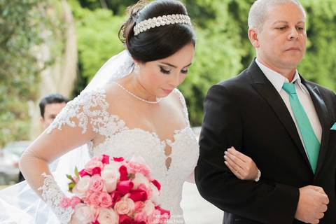 noiva e pai entrada'