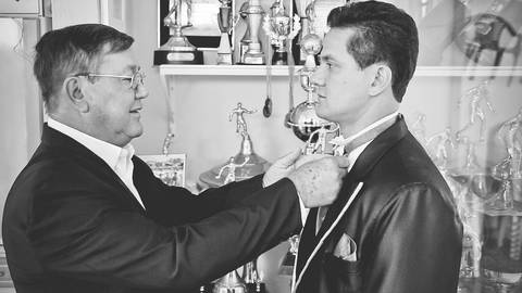 making of noivo e pai juntos'