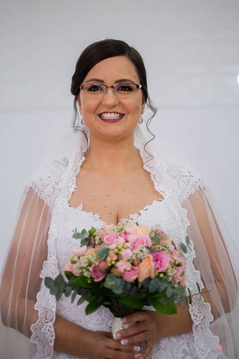 noiva e buque lindo'