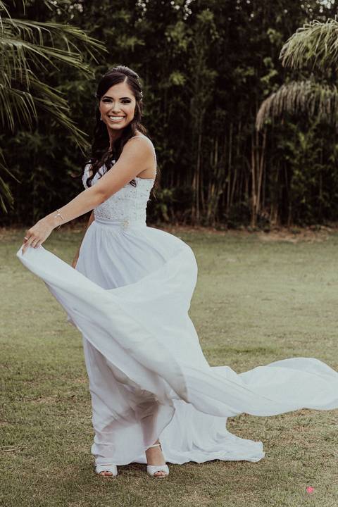 noiva girando a ponta do vestido super leve lindo casamento interior sp itatiba interior fotografo de '