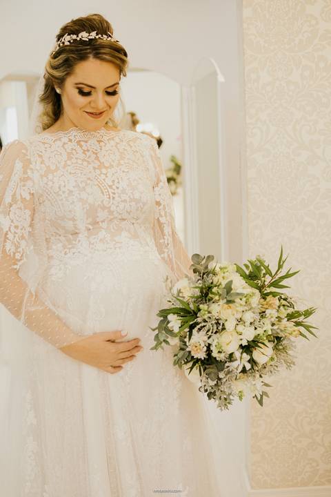 noiva gravida e buque lindo itatiba vestido fotografo de casamento'