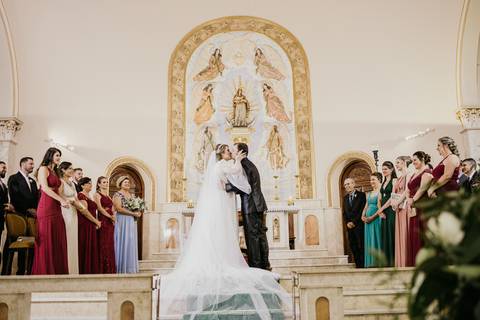 beijo dos noivos nossa senhora belem itatiba igreja matriz'