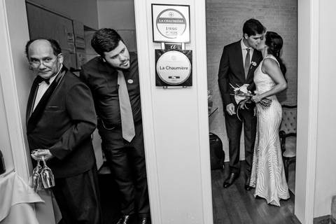 Recepção no restaurante La Chaumière'