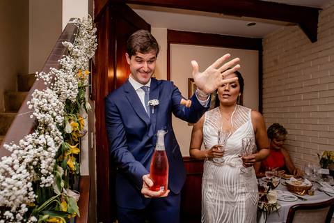 Recepção no restaurante La Chaumière'