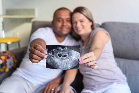 Exame de ultrassom para grávida'