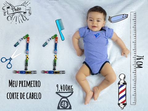 Meu primeiro corte de cabelo, Ensaio de Acompanhamento Mensal 11 meses do Théo, Adriana Mesquita'