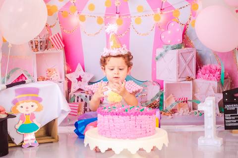 Ensaio Smash the cake São Paulo Studio Mila Werneck'