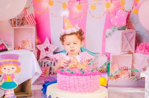 Ensaio Smash the cake São Paulo Studio Mila Werneck'