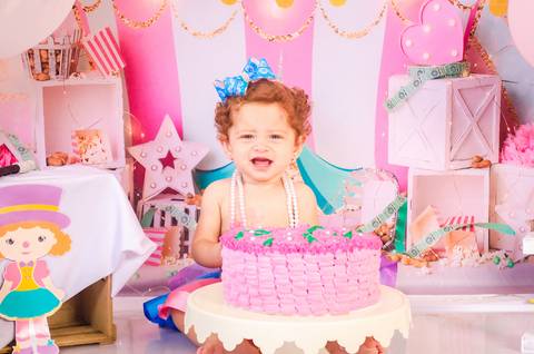 Ensaio Smash the cake São Paulo Studio Mila Werneck'