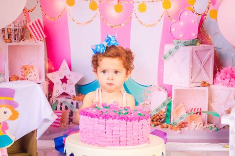 Ensaio Smash the cake São Paulo Studio Mila Werneck'