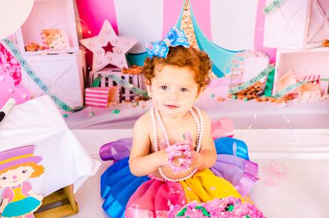 Ensaio Smash the cake São Paulo Studio Mila Werneck'