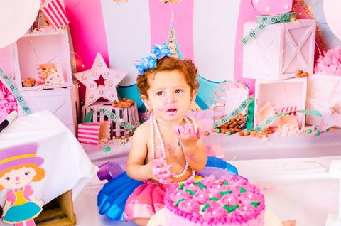 Ensaio Smash the cake São Paulo Studio Mila Werneck'