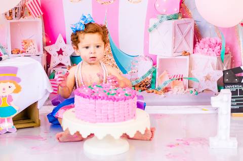 Ensaio Smash the cake São Paulo Studio Mila Werneck'