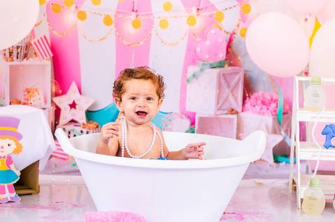 Ensaio Smash the cake São Paulo Studio Mila Werneck'