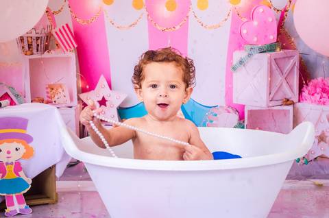 Ensaio Smash the cake São Paulo Studio Mila Werneck'