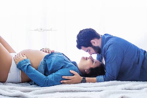 Ensaio Gestante em estúdio'