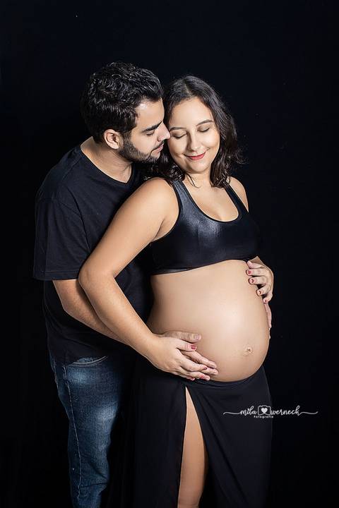 Ensaio Gestante casal estúdio'