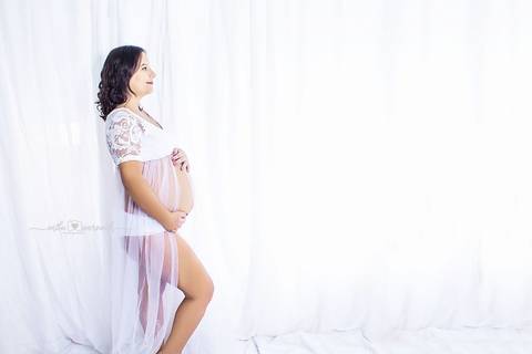 Ensaio Gestante em estúdio'