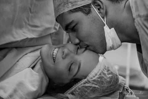 Emoção com a chegada do bebê'