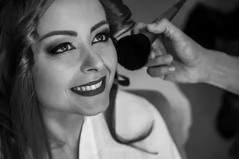 Making Of Noiva em preto e branco'