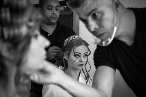 Making Of Noiva em preto e branco'