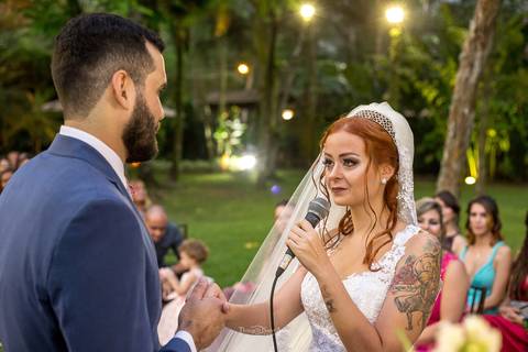 Votos da noiva no espaço paradisus'